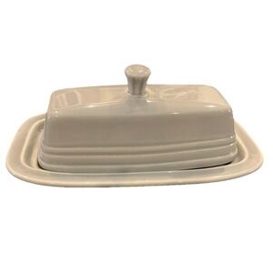 Fiesta Ware Pearl Grey Butter Dish Discontinued Color Fiestaware HLC